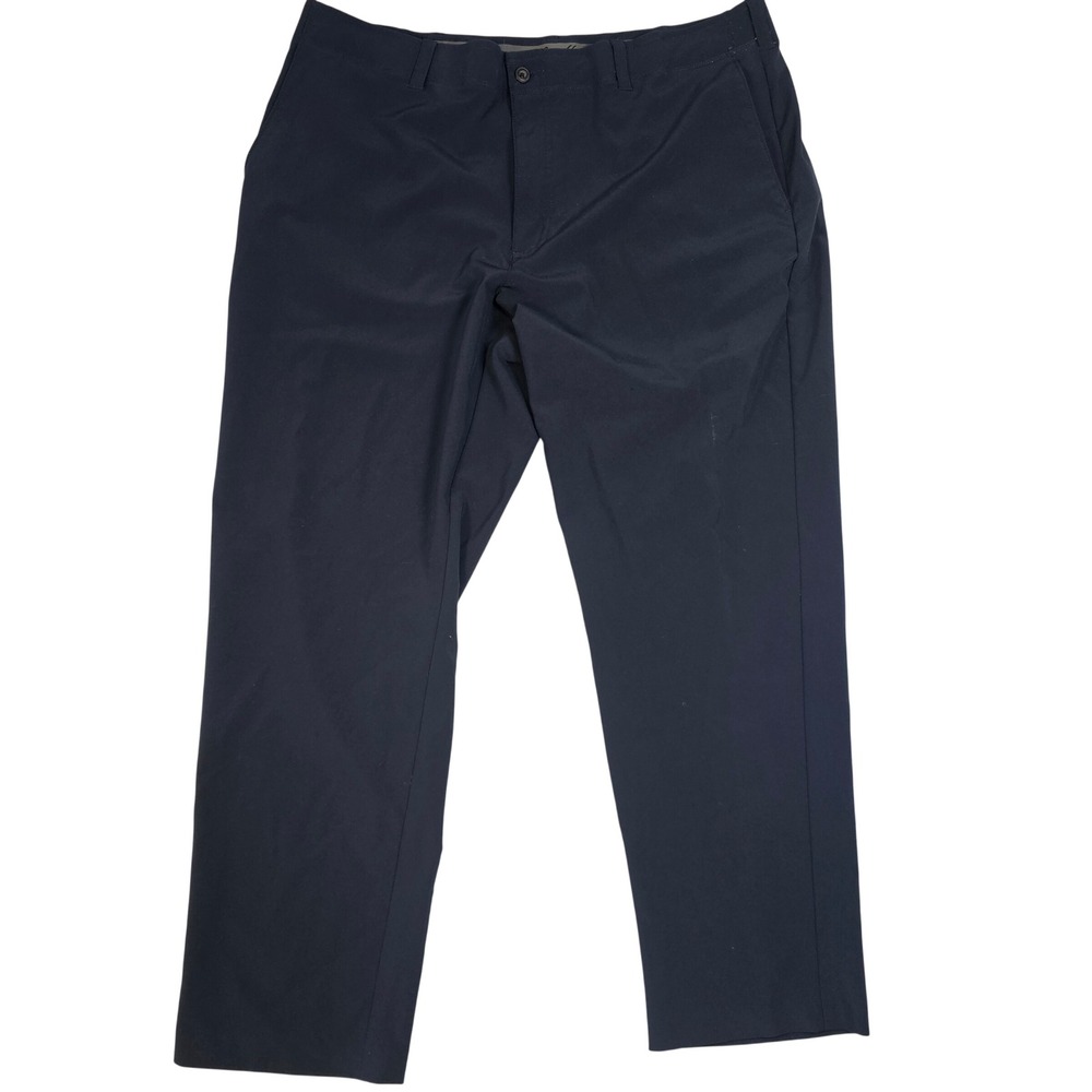 TravisMathew Mens Navy Blue Golf Pants Straight Leg Stretch Chino 40x30